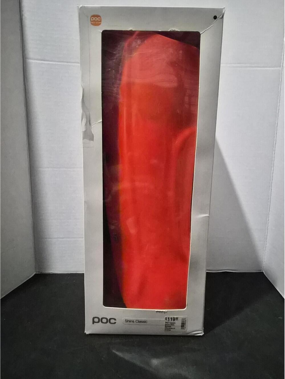 Pocs Shin Guards Classic Fluorescent Orange Adult